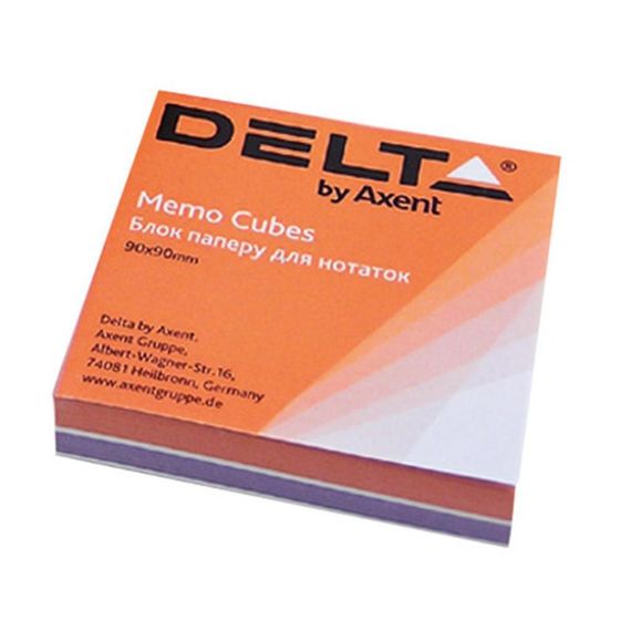 Бумага для заметок Delta by Axent "COLOR" 80Х80Х20мм, unglued (D8021) - Топ Продаж!