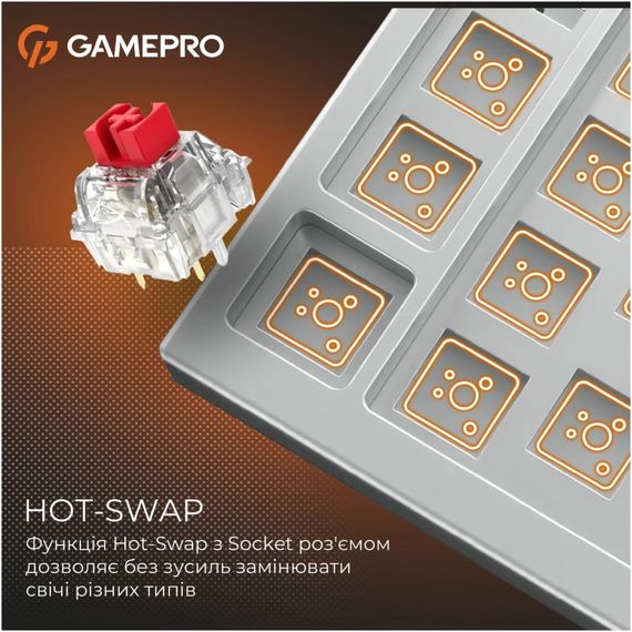 Клавіатура GamePro Genesis Silverlight MK126 USB UA Grey (MK126) | Зображення 8