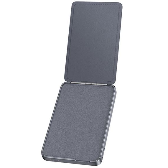 Портативное ЗУ Power Bank Hoco Q46 Title PD20W с БЗУ+card holder 5000 mAh Silver gray | Зображення 5