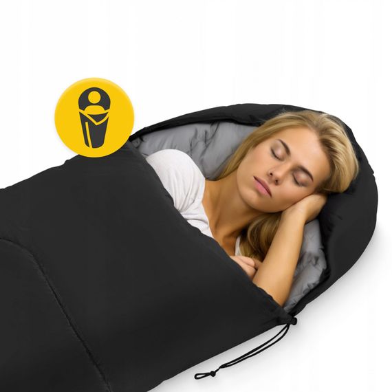 Спальний мішок (спальник) ковдра Mountain Goat Standard 2 в 1 MG0014 8 ...+20°C R Black/Grey (P-5905973400954) | Зображення 6