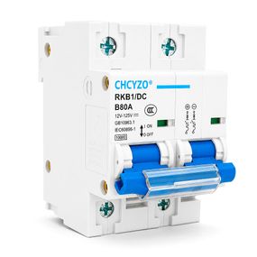 Автоматичний вимикач постійного струму CHCYZO RKB1/DC-B80, 2P, 80A, 12-125V