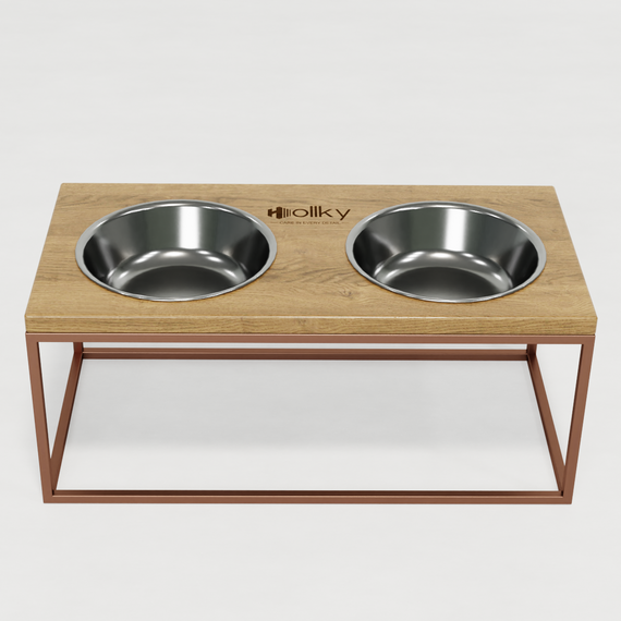 Миски на підставці для великих собак Hollky Base XL20 (2 × 1,8 л) BXL20-522620-GLNT | Зображення 1