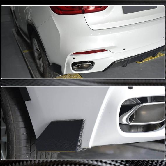 Накладки на задній бампер Flap Карбон (для M-Sport) для BMW X6 F-16 2014-2019 рр | Зображення 3