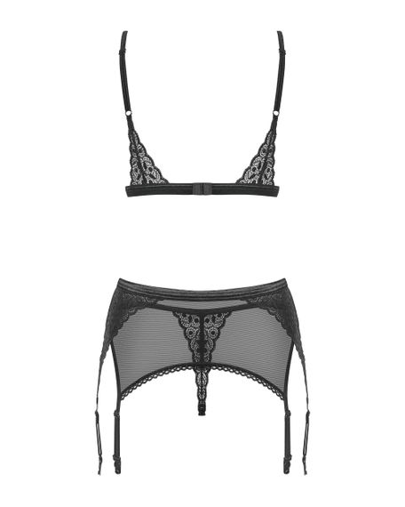 Комплект з поясом для панчох Obsessive Shibu set Чорний S/M | Зображення 4