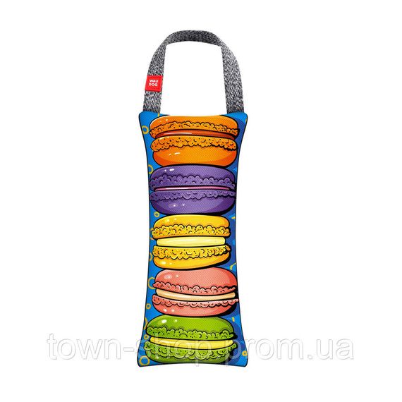 Игрушка для собак WAUDOG Fun с пищалкой, рисунок "Макароны", L, Ш 11 см, Дл 26 см