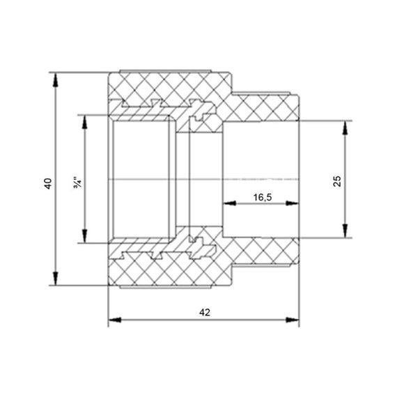 Муфта PPR Blue Ocean 25х3/4" ВР SD00006382 | Зображення 1