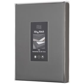 Простирадло на резинці Ardesto Mix&Match Premium, 160х200+30см, 100% бавовна, сатин, сірий (ART1620FSY)