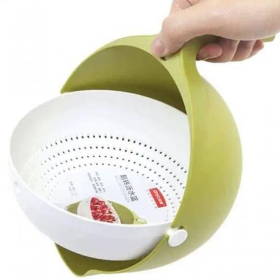 Дуршлаг MESH STRAINER Drain Basket 2в1, дуршлаг-ковш | Зображення 1