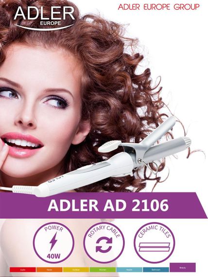 Плойка для волосся 25 мм Adler AD 2106 керамічна з затискачем | Зображення 6