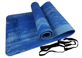 Килимок для йоги та фітнесу EasyFit s-EVA Mat 8 мм Синій (EF-1911-Bl)