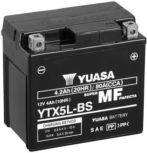 Аккумулятор МОТО Yuasa 12V 4Ah MF VRLA Battery AGM YTX5L-BS(сухозаряжений)