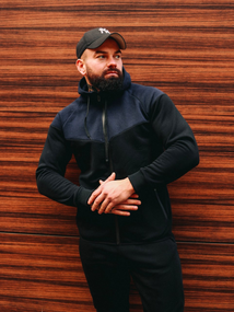 Кофта коса синій S M