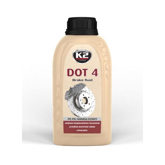 Гальмівна рідина K2 DOT 4 250 мл T124