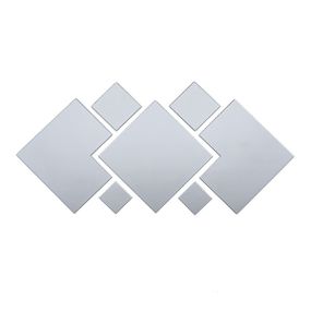 Дзеркальний декор акриловий самоклеючий срібло, 7шт (D) SW-00002508