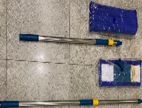 Швабра телескопічна мікрофібра 42*13см метал.основа хром.кий 80-125см 503 Феникс