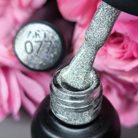 Гель-лак ART in detail 77 (сріблястий з голографічними блискітками) 6мл