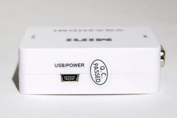 Перехідник VGA на HDMI конвертер для ПК, ноутбука, відео реєстратора адаптер перетворювач з аудіо та зовнішнім живленням HDMI - VGA VGA2HDMI(4272) | Зображення 2