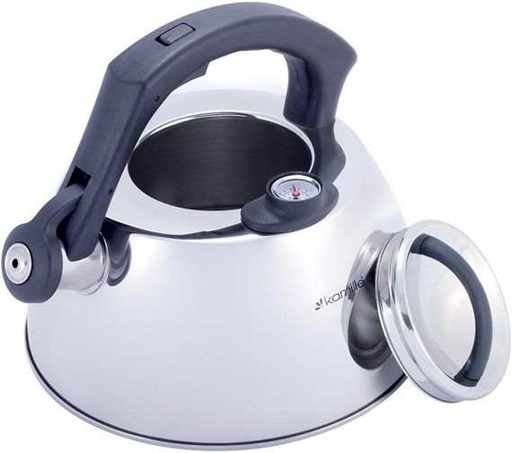 Чайник Kamille Whistling Kettle Thermo 3л з нержавіючої сталі зі свистком і термометром | Зображення 2