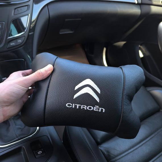 Набір шкіряних подушок Citroën з натуральної італійської шкіри + фірмовий брелок у подарунок | Зображення 4