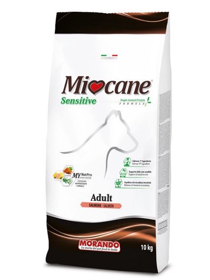 Корм Morando Miocane Sensitive Salmon Monoprotein сухий з лососем для дорослих собак середніх та великих порід 10 кг