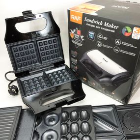 Бутербродница мультимейкер, Универсальный гриль для домашних блюд, Решетки для жарки мяса и овощей ZW-61