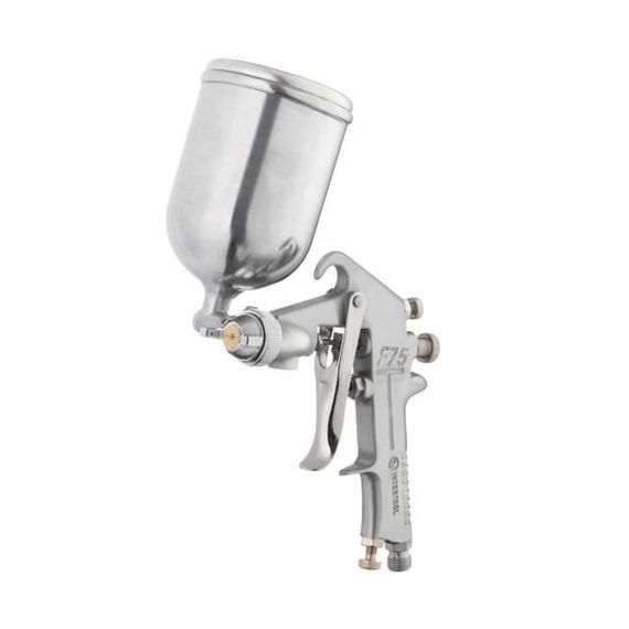 Фарбопульт пневматичний HP, форсунка 1.5 мм, верхній металевий бачок 400 мл., 5бар INTERTOOL PT-02021