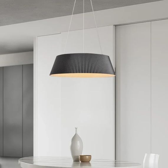 Люстра світлодіодна підвісна LED світильник для квартири на стелю лед з пультом 27573 Чорний 30-100х45х45 см. | Зображення 7