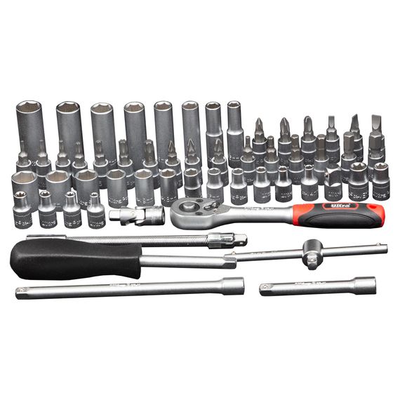 Набір насадок торцевих і біт Ultra 1/4" 56 шт CrV Taiwan (6003172) | Зображення 2