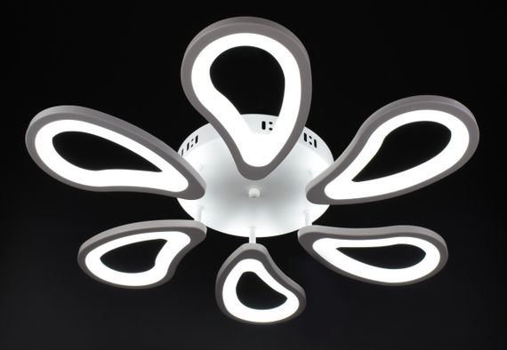 Люстра світлодіодна стельова LED світильник для квартири на стелю лед з пультом 25932 Білий 8х61х61 см. | Зображення 1