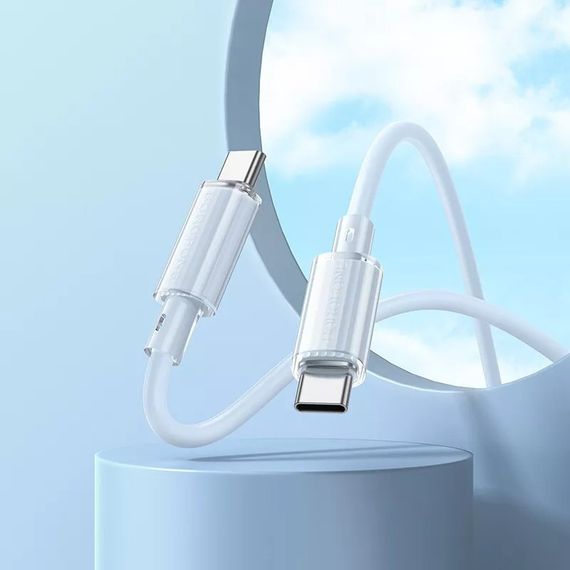 Дата кабель Borofone BX112 Lemon Type-C to Type-C 60W (1m) Blue | Зображення 4