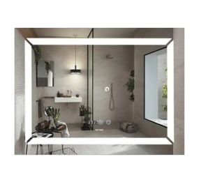 Дзеркало Mixxus Light MR01-80x60 (годинник, LED-підсвічування, антизапотівання) (MI5998)