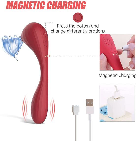 Вакуумний вагінально-кліторальний стимулятор Magic Motion Bobi Red, керування зі смартфона | Зображення 5