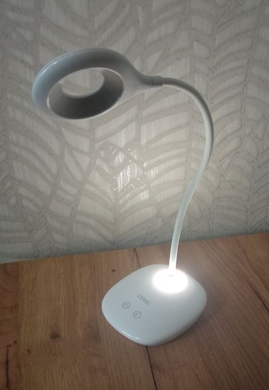 Настольный аккумуляторный светодиодный светильник Luxel TL-04W, 6 Вт, USB, ночник, белый | Зображення 4