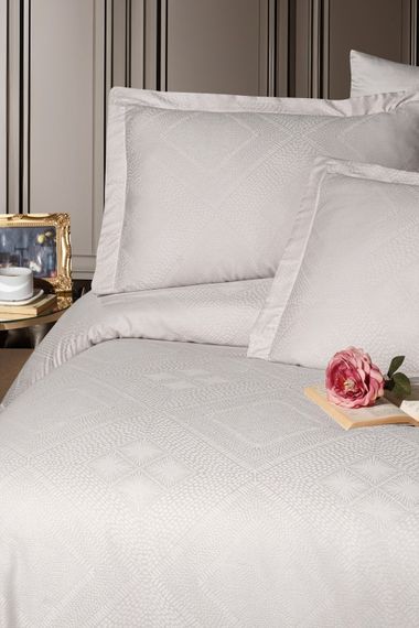 Постельное белье First Choice Jacquard Satin 200х220 Etnic Beige | Зображення 1