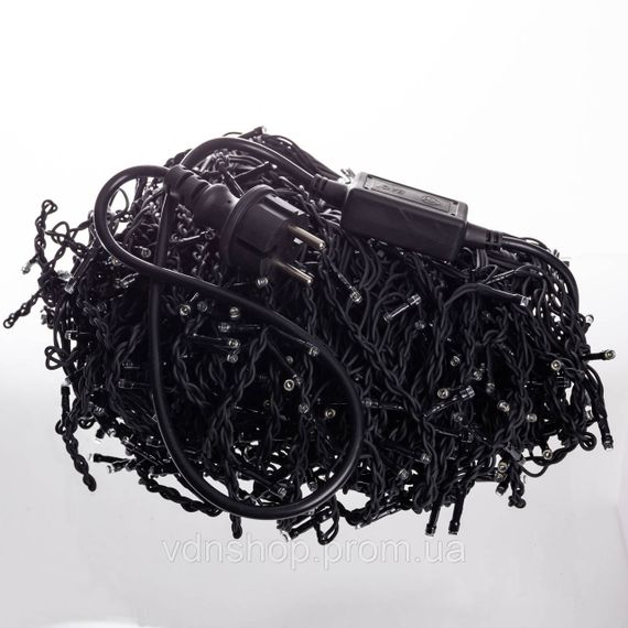 Новогодняя гирлянда уличная Бахрома 36 м 600 LED черный провод Белый 36МBW | Зображення 3