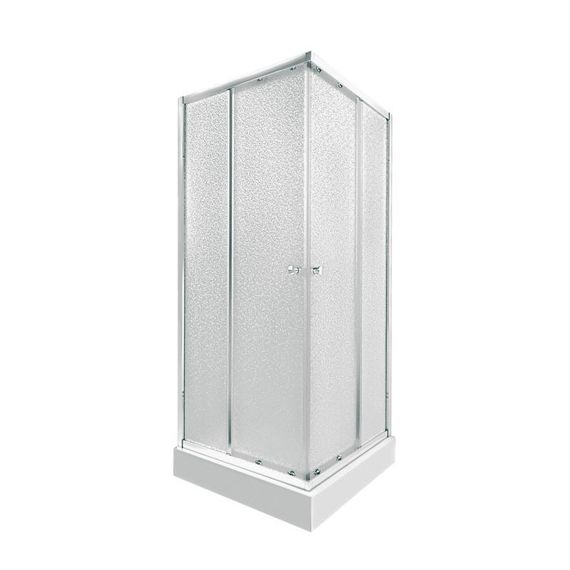 Набір Qtap душова кабіна Presto CRM1099SP5 Pear 1970x900x900 мм + піддон Tern 309912C 90x90x12 см із сифоном