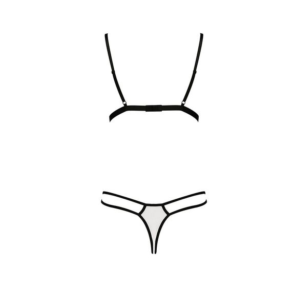 Комплект білизни Passion ORIHIME SET L/XL, white, стрепи, ліф і трусики | Зображення 3