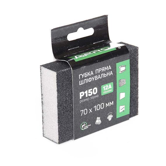 Губка шліфувальна APRO чотиристороння пряма P150 8280951