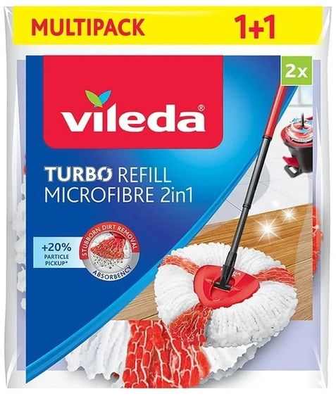 Змінні насадки для швабри Vileda Turbo 2в1 166142, мікрофібра, 2 шт | Зображення 2