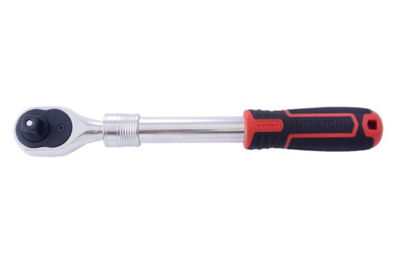 Ключ трещоточный (рукоятка с храповым механизмом) Intertool - 1/2" x 72T телескопический Storm (ET-8006) | Зображення 2
