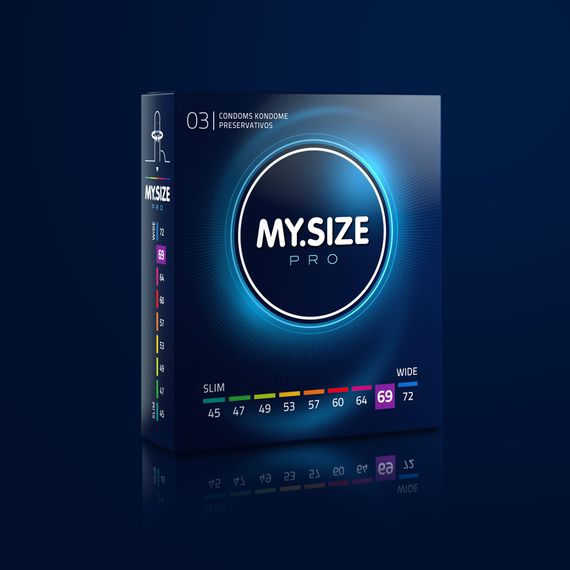Уцінка! Презервативи - My.Size Pro 69, 3 шт. (прим'яте упакування)