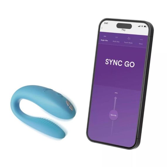 Смарт-вибратор для пар We-Vibe Sync Go Бирюзовый, голубой sexstyle | Зображення 1
