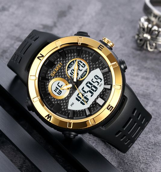 Чоловічий годинник Skmei 2014GDWT Gold-White | Зображення 3