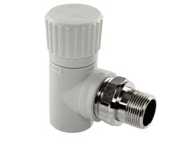 Вентиль радіаторний кутовий Ø. 25x3/4" сірий колір (5/45шт) ASCO®