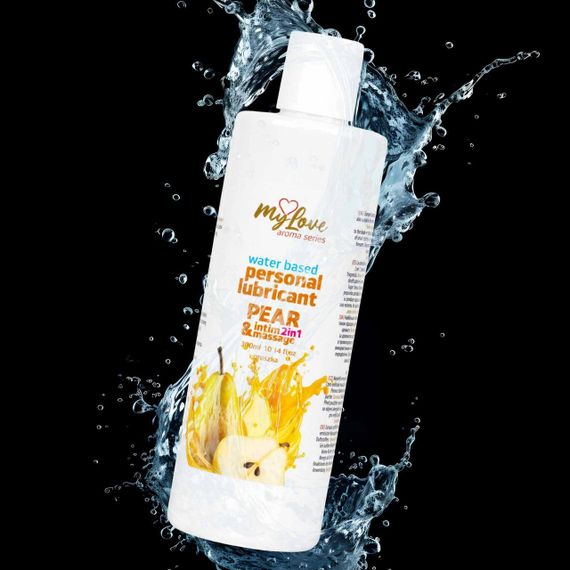 Інтимний лубрикант та масажний гель 2 в 1 MyLove Aroma Series Intim&Massage, аромат груші, 300 мл Sex Aura | Зображення 1
