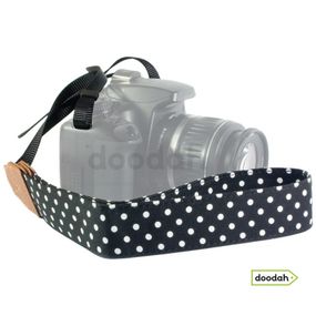 Ремінь нашийний для фото камери - Dot style Black and white