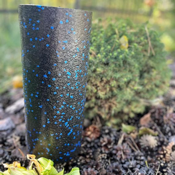 Массажный ролик (роллер) гладкий Паверплей PP-4347 EPP Foam Roller Черно/Синий (33x14см.) | Зображення 7