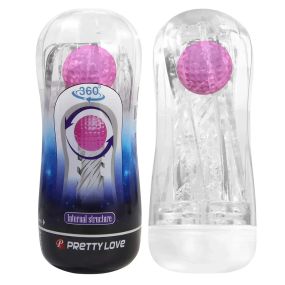 Вакуумний мастурбатор в колбі Pretty Love з кулькою, прозорий, 15 х 6.3 см Sex Aura