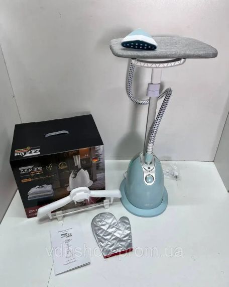 Голубой Отпариватель вертикальный для одежды со стойкой Zepline ZP-130 3000W | Зображення 5
