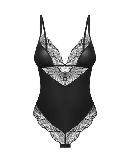 Боді з мереживом Obsessive Lobellis Чорне M/L | Зображення 4